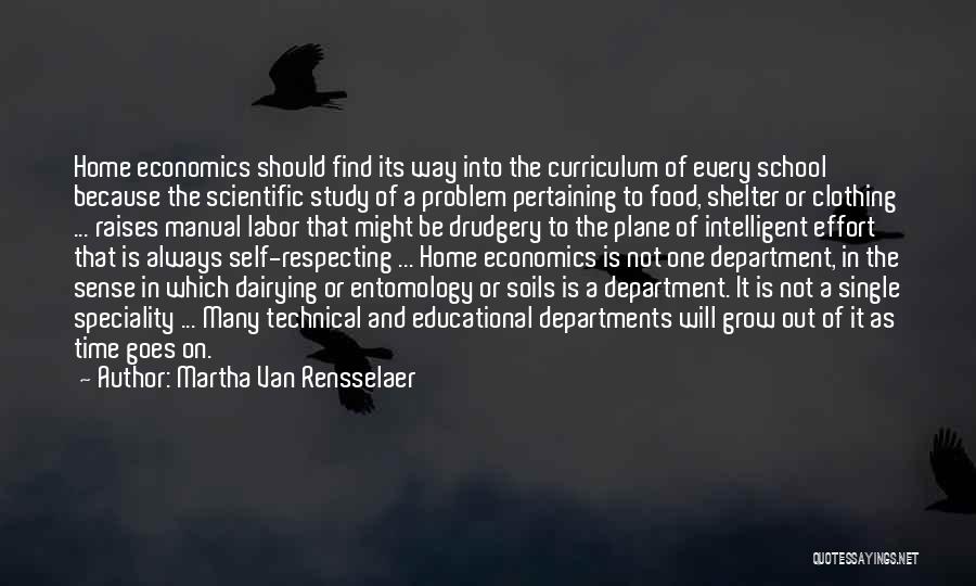 Martha Van Rensselaer Quotes: Home Economics Should Find Its Way Into The Curriculum Of Every School Because The Scientific Study Of A Problem Pertaining