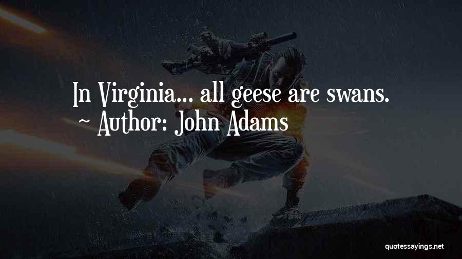 John Adams Quotes: In Virginia... All Geese Are Swans.