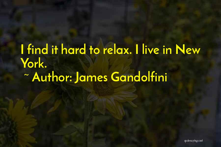 James Gandolfini Quotes: I Find It Hard To Relax. I Live In New York.