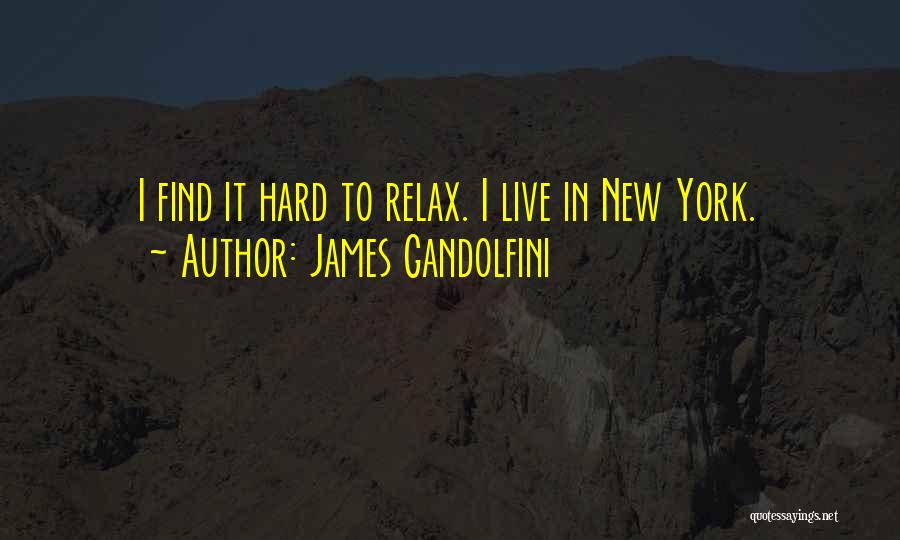 James Gandolfini Quotes: I Find It Hard To Relax. I Live In New York.