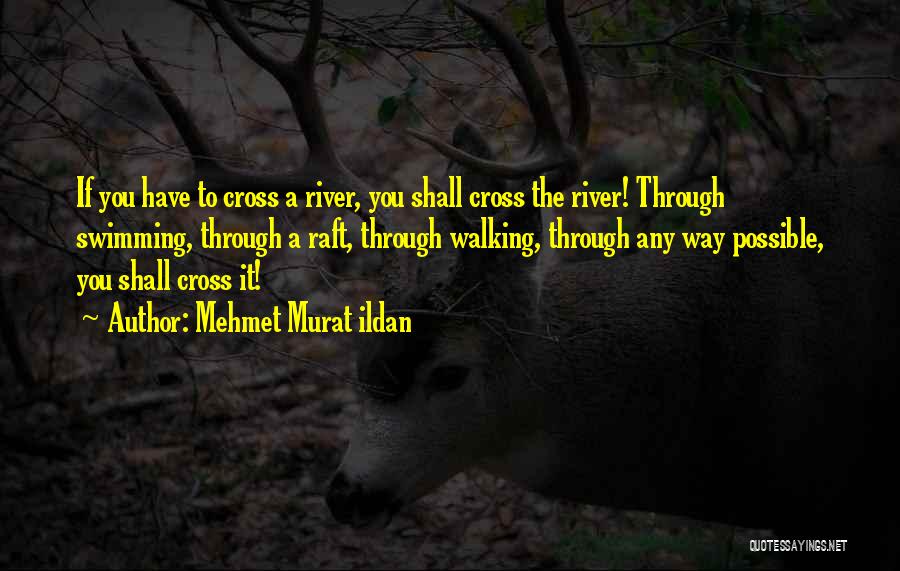 Mehmet Murat Ildan Quotes: If You Have To Cross A River, You Shall Cross The River! Through Swimming, Through A Raft, Through Walking, Through