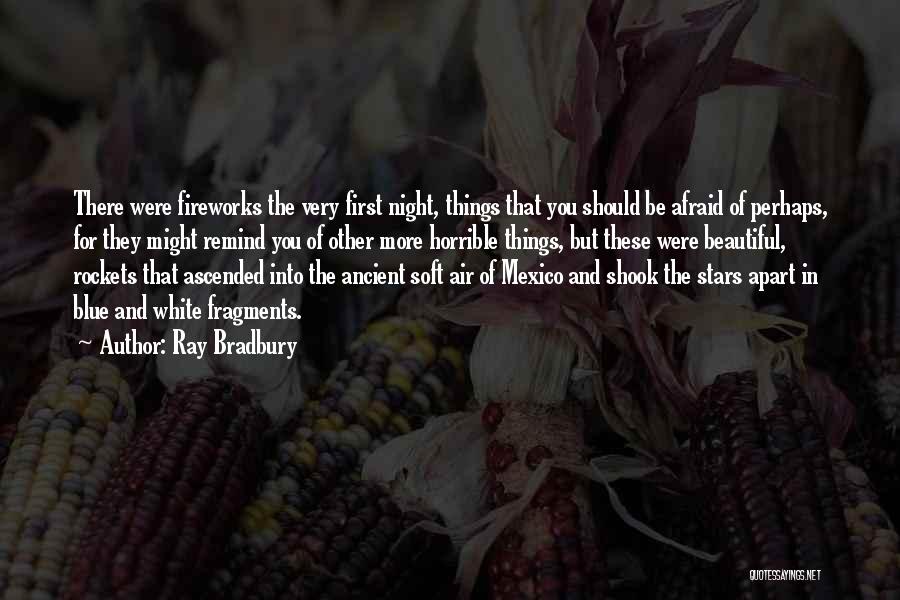 Ray Bradbury Quotes: There Were Fireworks The Very First Night, Things That You Should Be Afraid Of Perhaps, For They Might Remind You