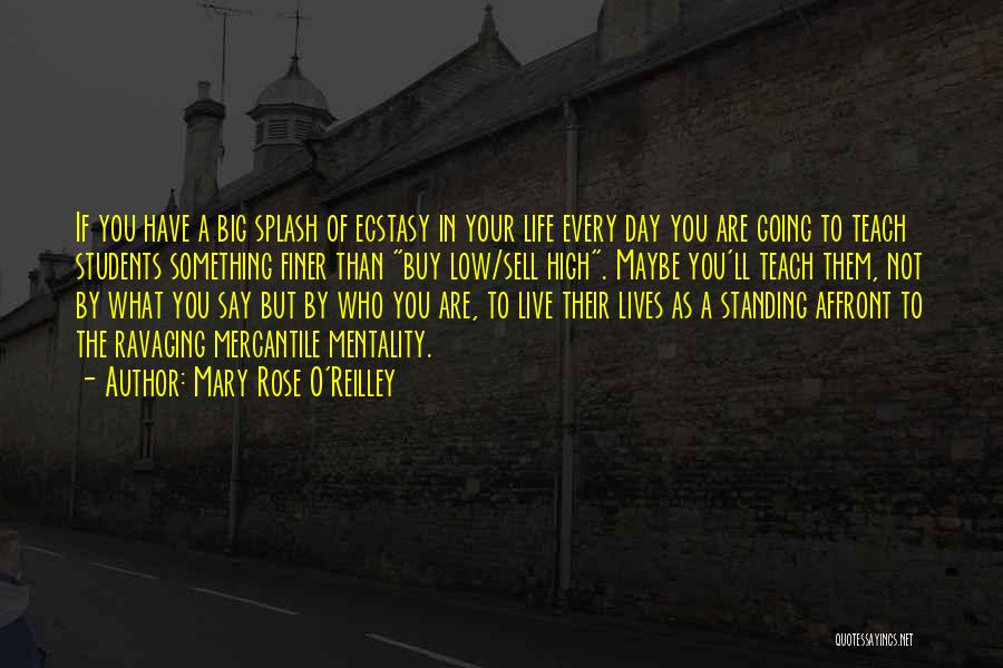 Mary Rose O'Reilley Quotes: If You Have A Big Splash Of Ecstasy In Your Life Every Day You Are Going To Teach Students Something