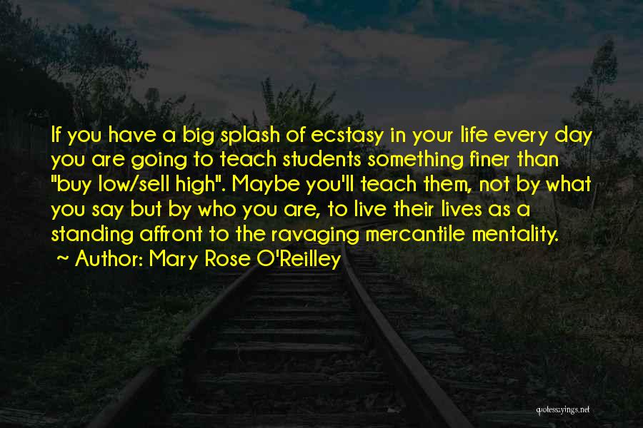 Mary Rose O'Reilley Quotes: If You Have A Big Splash Of Ecstasy In Your Life Every Day You Are Going To Teach Students Something