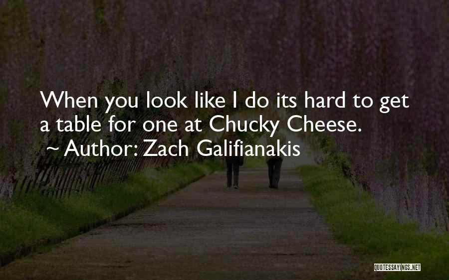 Zach Galifianakis Quotes: When You Look Like I Do Its Hard To Get A Table For One At Chucky Cheese.