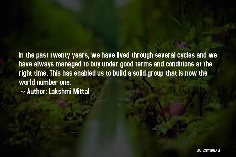 Lakshmi Mittal Quotes: In The Past Twenty Years, We Have Lived Through Several Cycles And We Have Always Managed To Buy Under Good