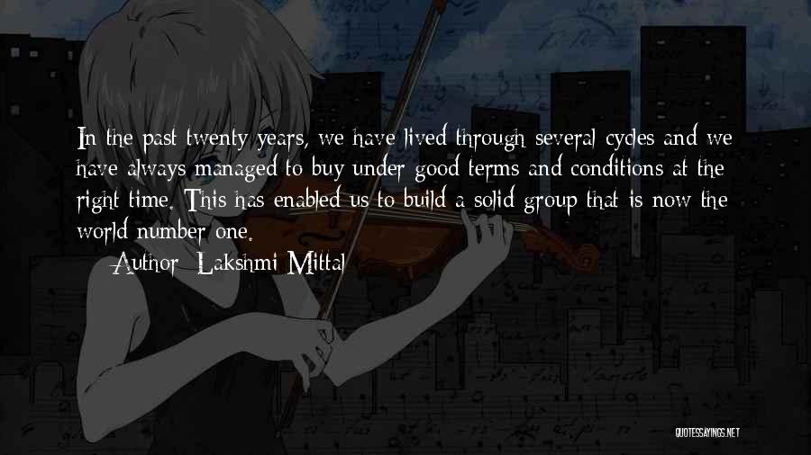 Lakshmi Mittal Quotes: In The Past Twenty Years, We Have Lived Through Several Cycles And We Have Always Managed To Buy Under Good