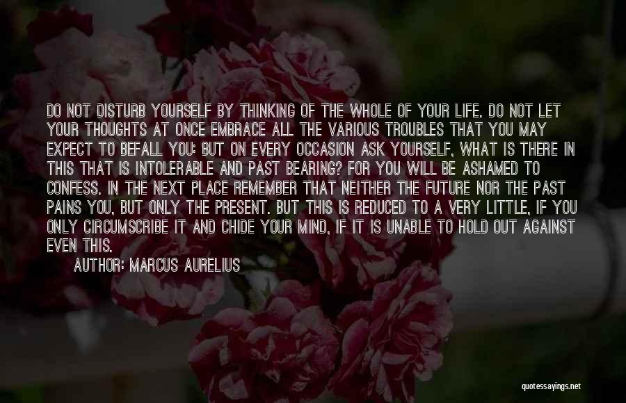 Marcus Aurelius Quotes: Do Not Disturb Yourself By Thinking Of The Whole Of Your Life. Do Not Let Your Thoughts At Once Embrace