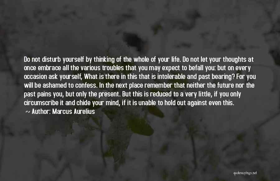 Marcus Aurelius Quotes: Do Not Disturb Yourself By Thinking Of The Whole Of Your Life. Do Not Let Your Thoughts At Once Embrace