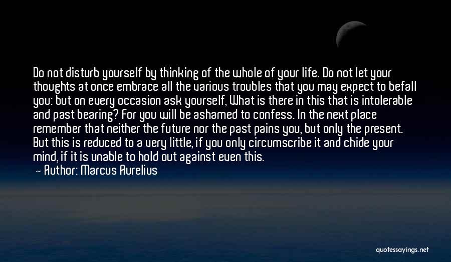 Marcus Aurelius Quotes: Do Not Disturb Yourself By Thinking Of The Whole Of Your Life. Do Not Let Your Thoughts At Once Embrace