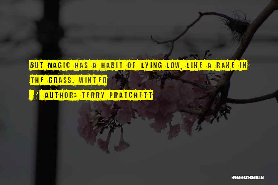 Terry Pratchett Quotes: But Magic Has A Habit Of Lying Low, Like A Rake In The Grass. Winter