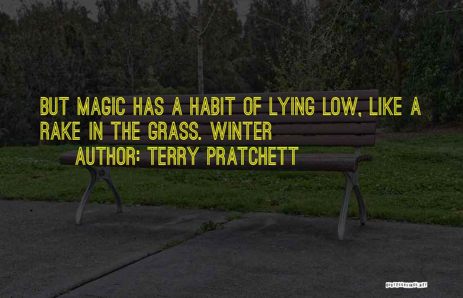 Terry Pratchett Quotes: But Magic Has A Habit Of Lying Low, Like A Rake In The Grass. Winter