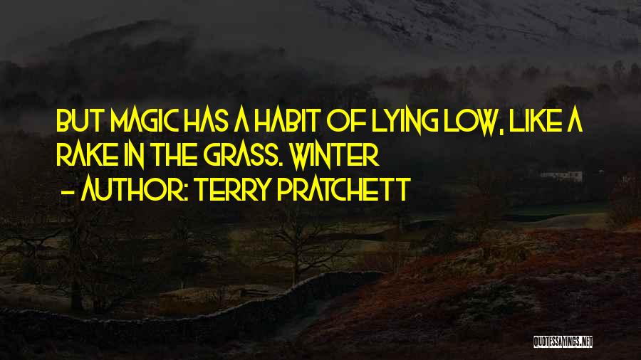 Terry Pratchett Quotes: But Magic Has A Habit Of Lying Low, Like A Rake In The Grass. Winter