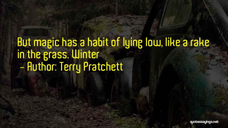 Terry Pratchett Quotes: But Magic Has A Habit Of Lying Low, Like A Rake In The Grass. Winter