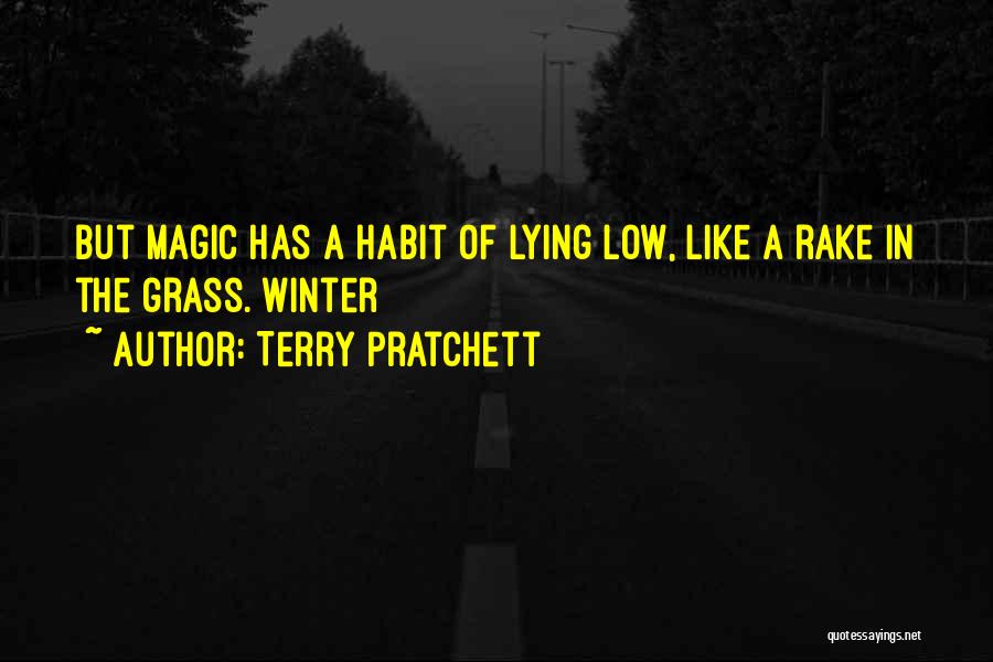 Terry Pratchett Quotes: But Magic Has A Habit Of Lying Low, Like A Rake In The Grass. Winter
