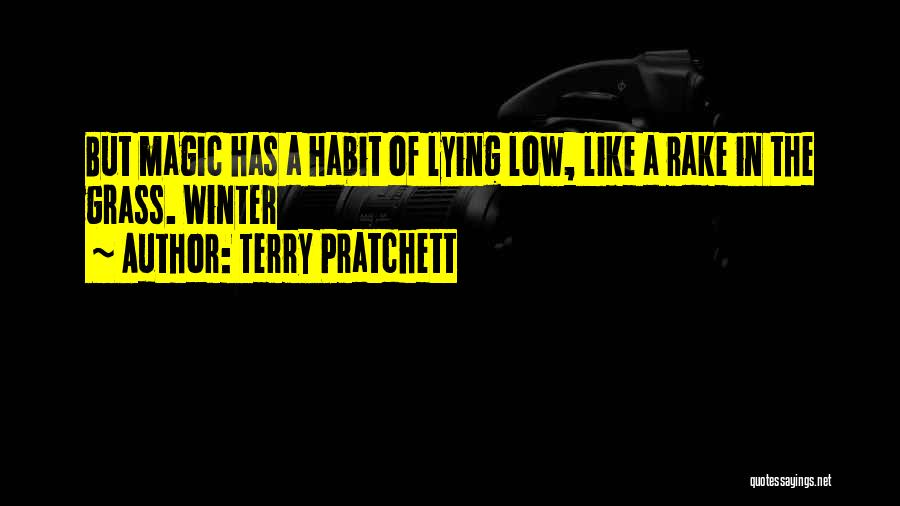 Terry Pratchett Quotes: But Magic Has A Habit Of Lying Low, Like A Rake In The Grass. Winter