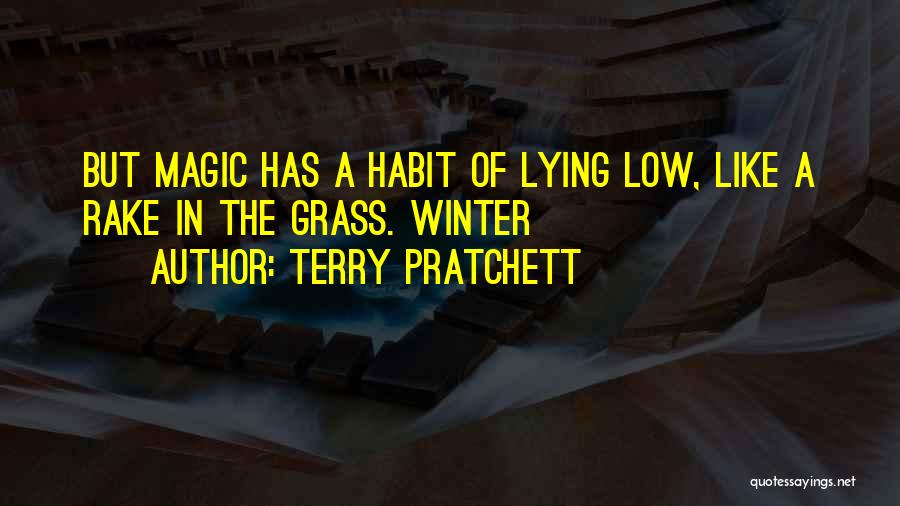 Terry Pratchett Quotes: But Magic Has A Habit Of Lying Low, Like A Rake In The Grass. Winter