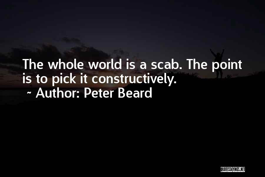 Peter Beard Quotes: The Whole World Is A Scab. The Point Is To Pick It Constructively.