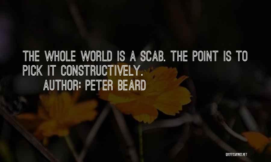 Peter Beard Quotes: The Whole World Is A Scab. The Point Is To Pick It Constructively.