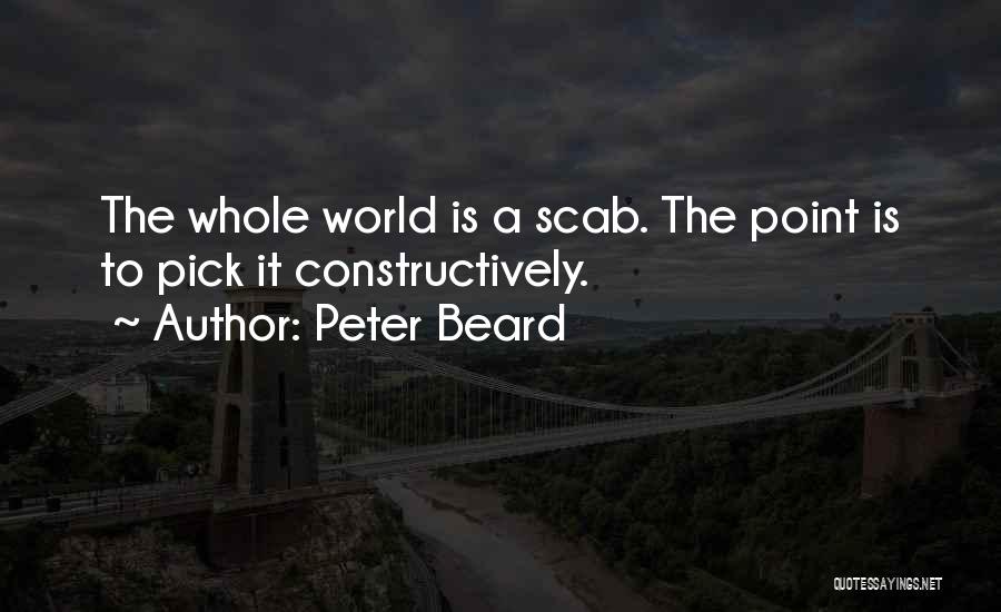 Peter Beard Quotes: The Whole World Is A Scab. The Point Is To Pick It Constructively.