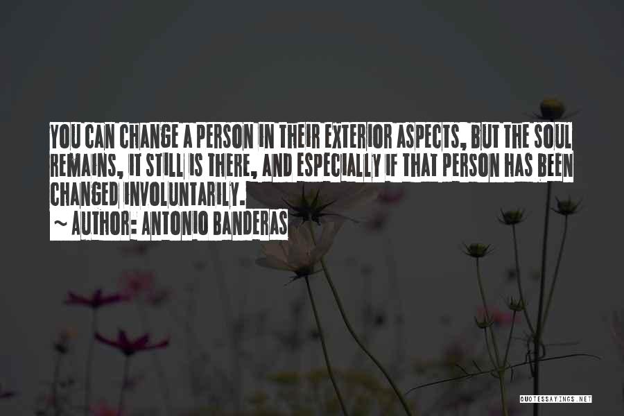 Antonio Banderas Quotes: You Can Change A Person In Their Exterior Aspects, But The Soul Remains, It Still Is There, And Especially If