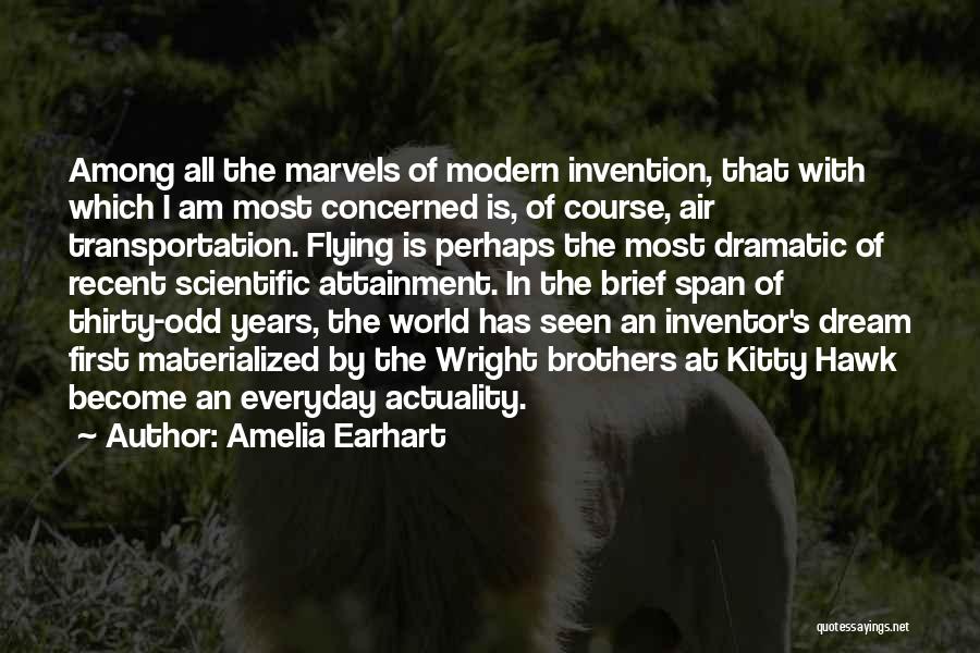 Amelia Earhart Quotes: Among All The Marvels Of Modern Invention, That With Which I Am Most Concerned Is, Of Course, Air Transportation. Flying