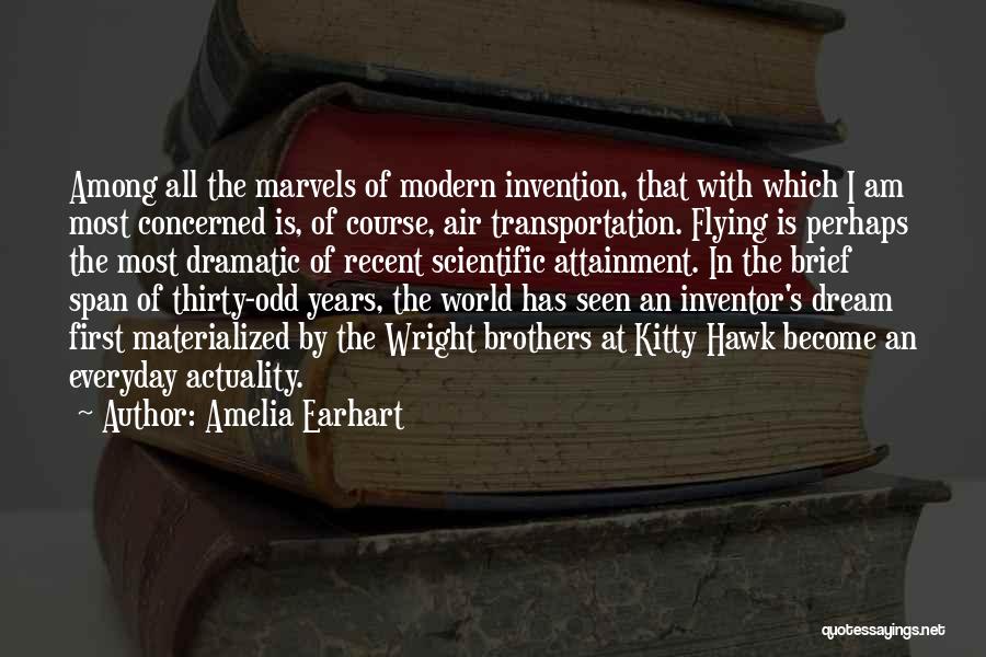 Amelia Earhart Quotes: Among All The Marvels Of Modern Invention, That With Which I Am Most Concerned Is, Of Course, Air Transportation. Flying