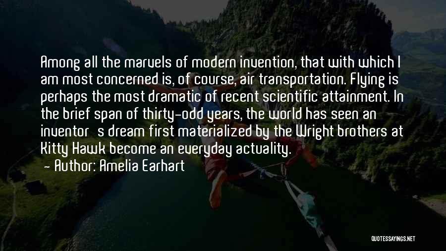 Amelia Earhart Quotes: Among All The Marvels Of Modern Invention, That With Which I Am Most Concerned Is, Of Course, Air Transportation. Flying