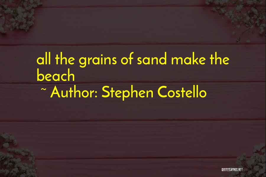Stephen Costello Quotes: All The Grains Of Sand Make The Beach