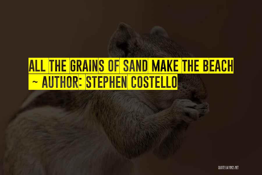 Stephen Costello Quotes: All The Grains Of Sand Make The Beach