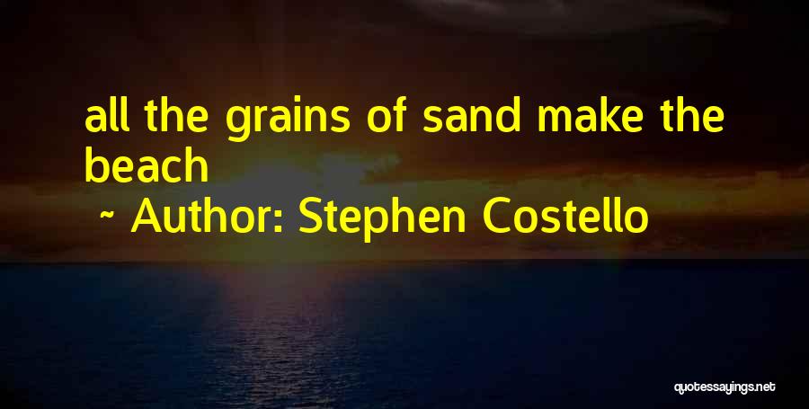 Stephen Costello Quotes: All The Grains Of Sand Make The Beach