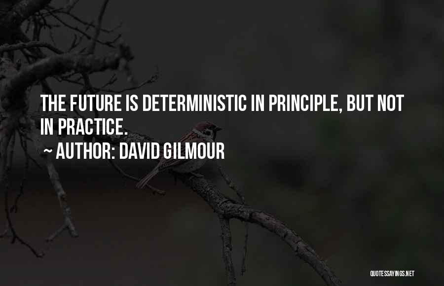 David Gilmour Quotes: The Future Is Deterministic In Principle, But Not In Practice.