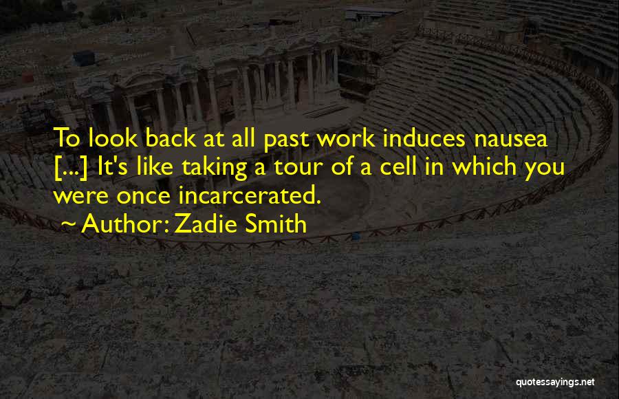 Zadie Smith Quotes: To Look Back At All Past Work Induces Nausea [...] It's Like Taking A Tour Of A Cell In Which