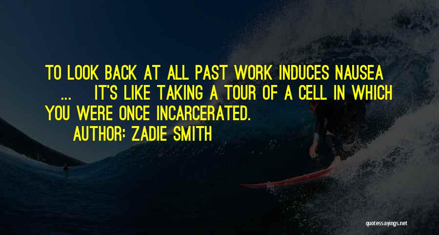 Zadie Smith Quotes: To Look Back At All Past Work Induces Nausea [...] It's Like Taking A Tour Of A Cell In Which