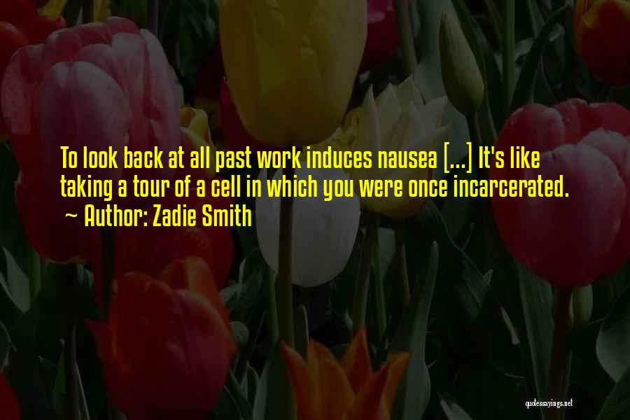 Zadie Smith Quotes: To Look Back At All Past Work Induces Nausea [...] It's Like Taking A Tour Of A Cell In Which
