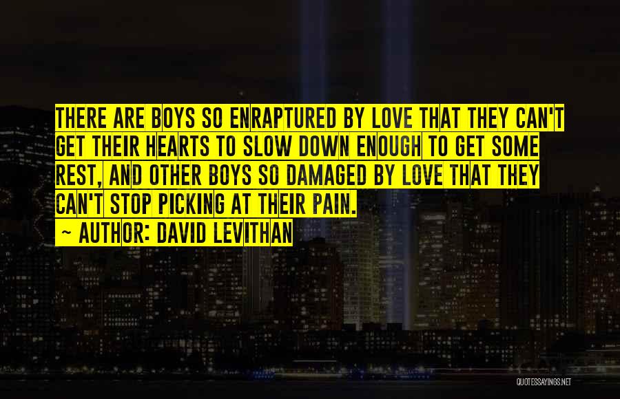 David Levithan Quotes: There Are Boys So Enraptured By Love That They Can't Get Their Hearts To Slow Down Enough To Get Some