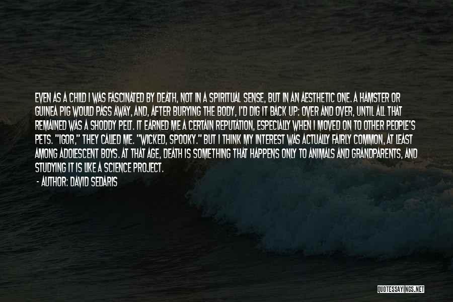 David Sedaris Quotes: Even As A Child I Was Fascinated By Death, Not In A Spiritual Sense, But In An Aesthetic One. A