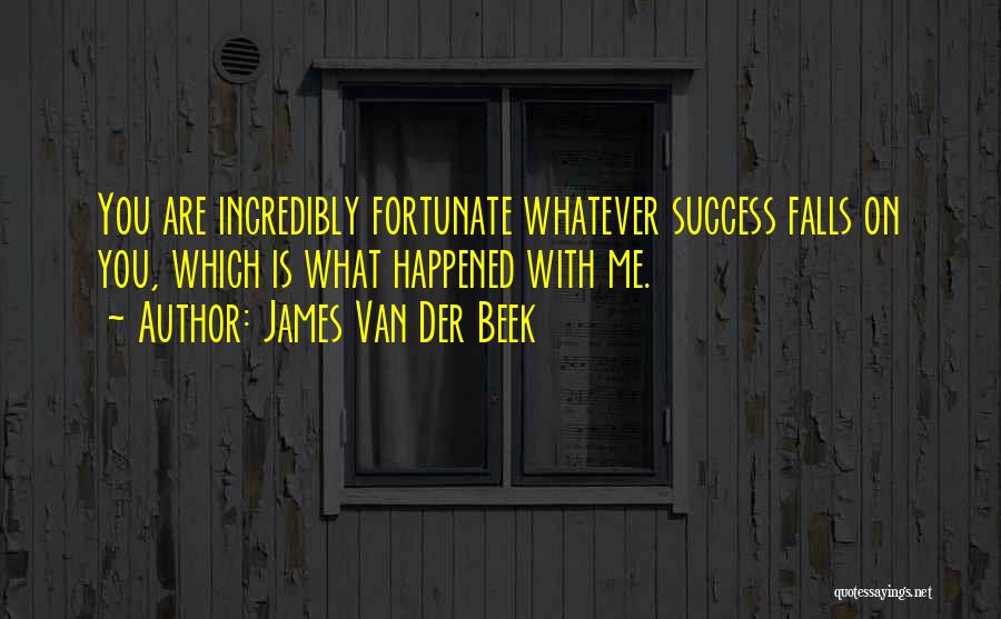 James Van Der Beek Quotes: You Are Incredibly Fortunate Whatever Success Falls On You, Which Is What Happened With Me.