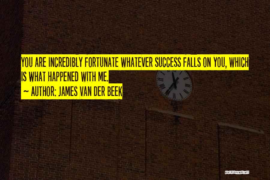 James Van Der Beek Quotes: You Are Incredibly Fortunate Whatever Success Falls On You, Which Is What Happened With Me.