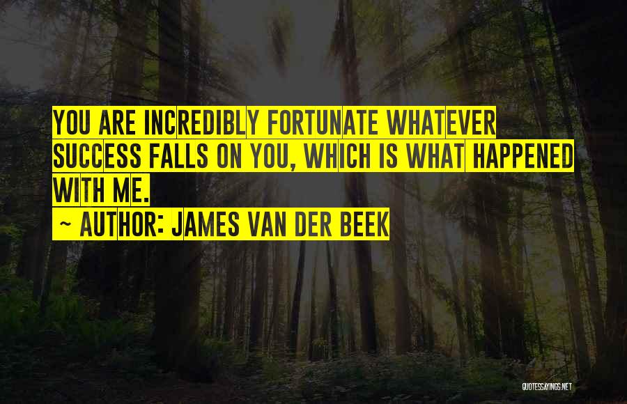 James Van Der Beek Quotes: You Are Incredibly Fortunate Whatever Success Falls On You, Which Is What Happened With Me.