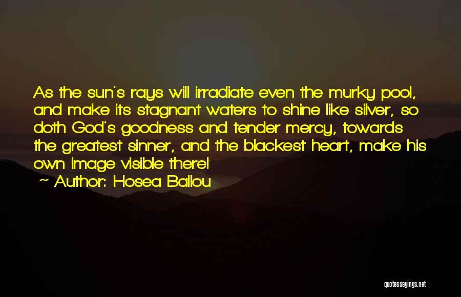 Hosea Ballou Quotes: As The Sun's Rays Will Irradiate Even The Murky Pool, And Make Its Stagnant Waters To Shine Like Silver, So