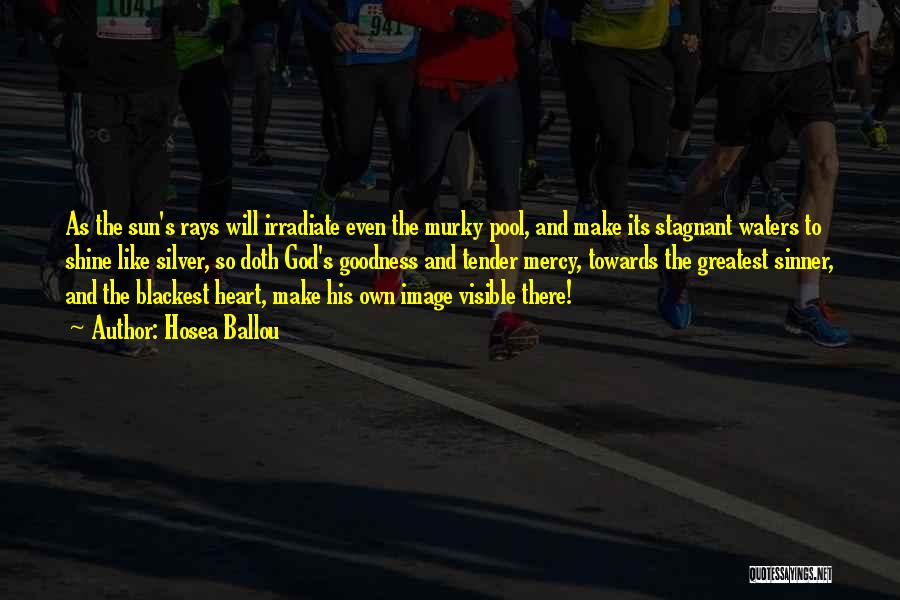 Hosea Ballou Quotes: As The Sun's Rays Will Irradiate Even The Murky Pool, And Make Its Stagnant Waters To Shine Like Silver, So