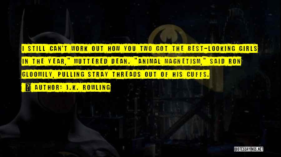 J.K. Rowling Quotes: I Still Can't Work Out How You Two Got The Best-looking Girls In The Year, Muttered Dean. Animal Magnetism, Said