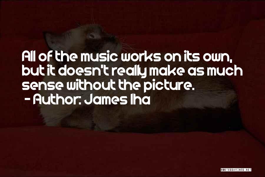 James Iha Quotes: All Of The Music Works On Its Own, But It Doesn't Really Make As Much Sense Without The Picture.