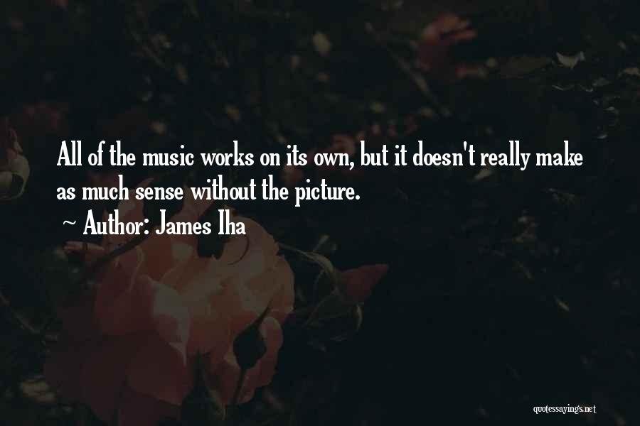 James Iha Quotes: All Of The Music Works On Its Own, But It Doesn't Really Make As Much Sense Without The Picture.