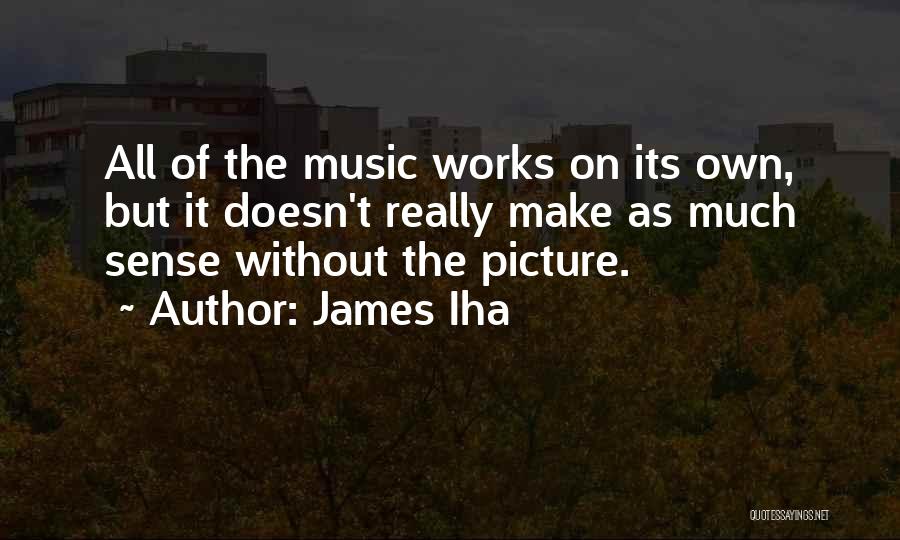 James Iha Quotes: All Of The Music Works On Its Own, But It Doesn't Really Make As Much Sense Without The Picture.