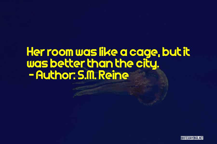 S.M. Reine Quotes: Her Room Was Like A Cage, But It Was Better Than The City.