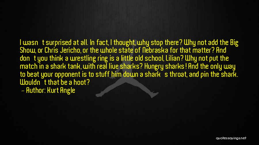 Kurt Angle Quotes: I Wasn't Surprised At All. In Fact, I Thought, Why Stop There? Why Not Add The Big Show, Or Chris