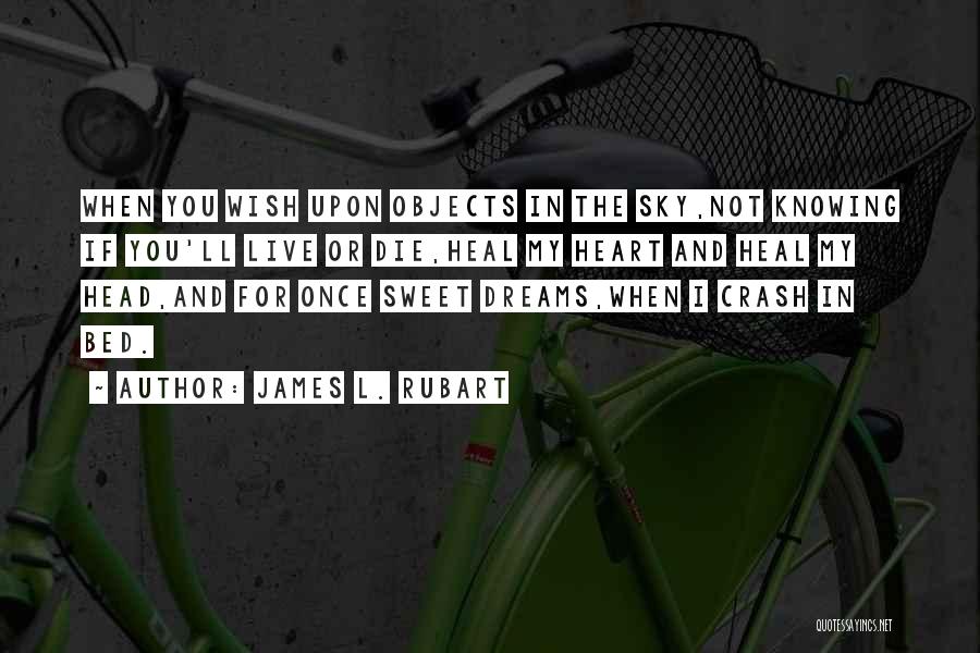 James L. Rubart Quotes: When You Wish Upon Objects In The Sky,not Knowing If You'll Live Or Die,heal My Heart And Heal My Head,and