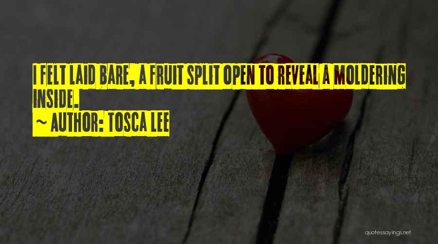 Tosca Lee Quotes: I Felt Laid Bare, A Fruit Split Open To Reveal A Moldering Inside.